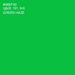 #08BF40 - Green Haze Color Image